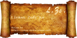 Linkes Zsóka névjegykártya